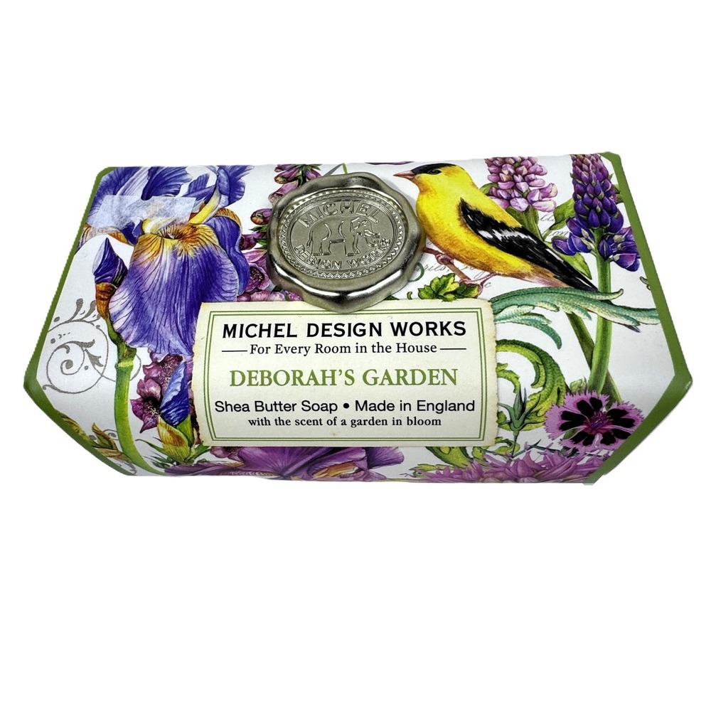 Michel Design Works Deborahs Garden 8.7 oz Artisanal Bar Bath Soap Floral Sealed